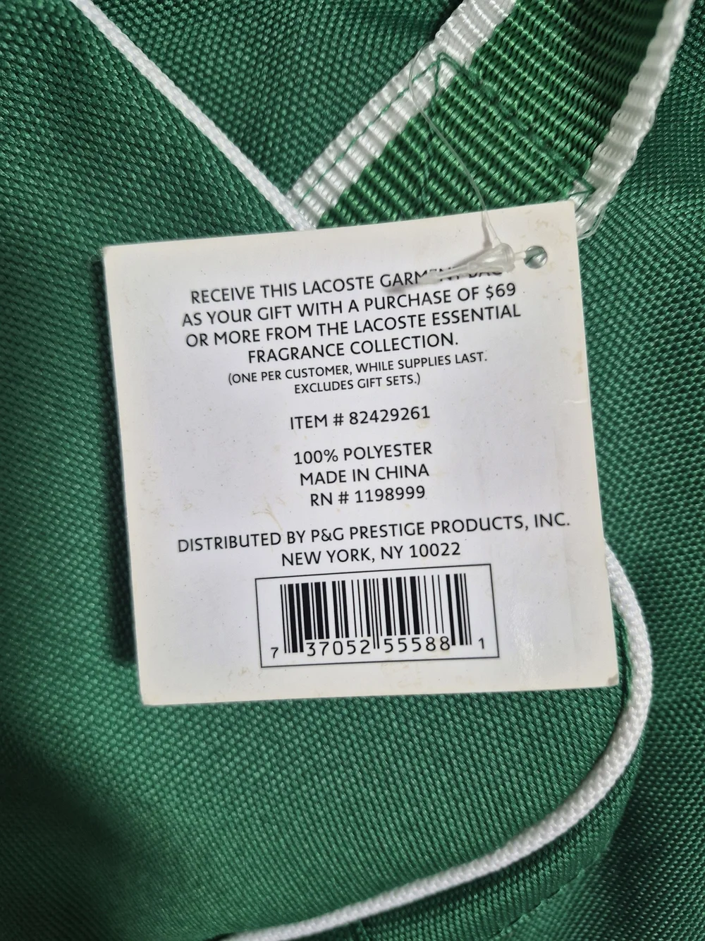 Lacoste green garment